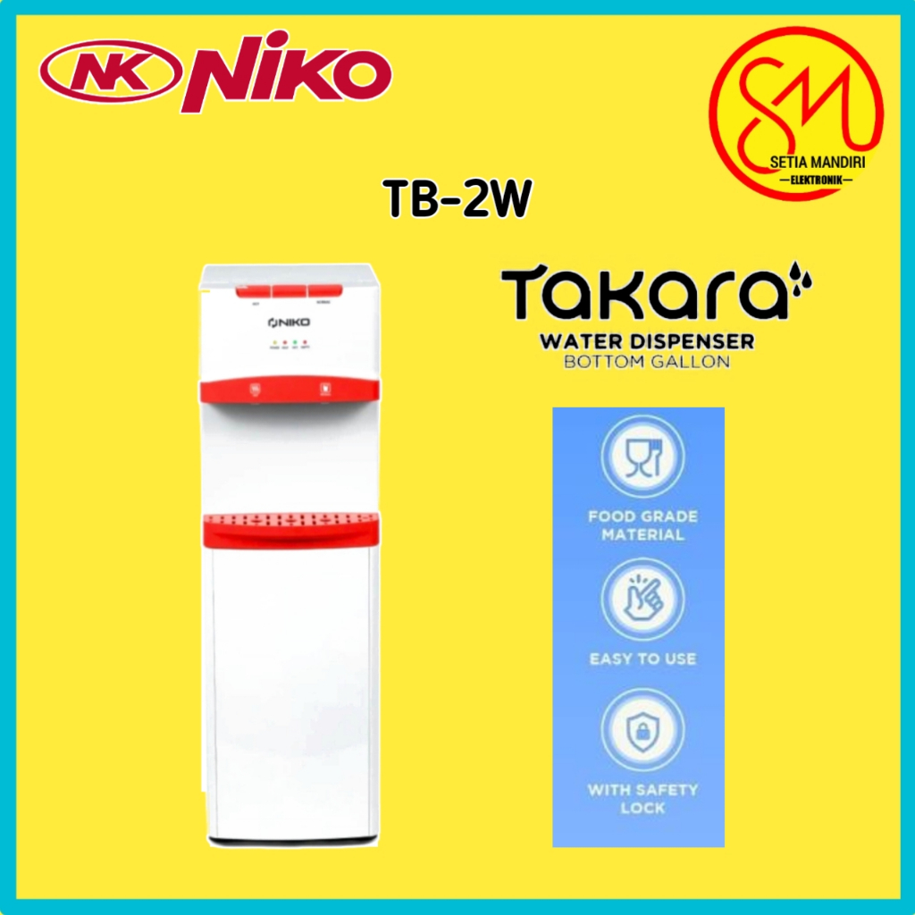 NIKO Takara TB2W Dispenser Galon Bawah Panas Normal Stainless Steel