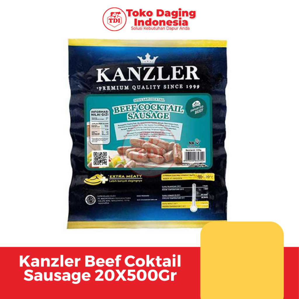 

Kanzler Beef Coktail Sausage 20X500Gr