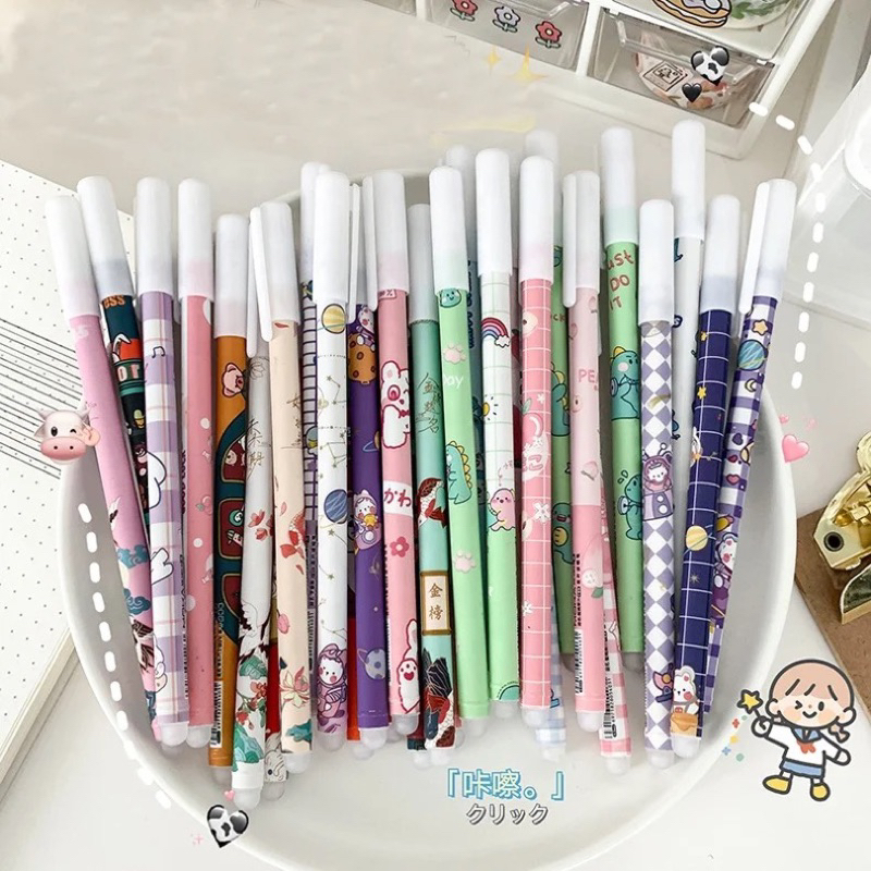 

[COLA] Pulpen Gel Hapus Karakter Motif Lucu / Pulpen Erasable / Bolpoin Tinta Bisa Dihapus