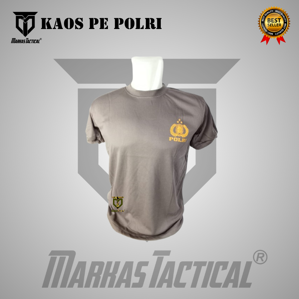 TERMURAH KAOS PE POLRI COKLAT POLISI COD