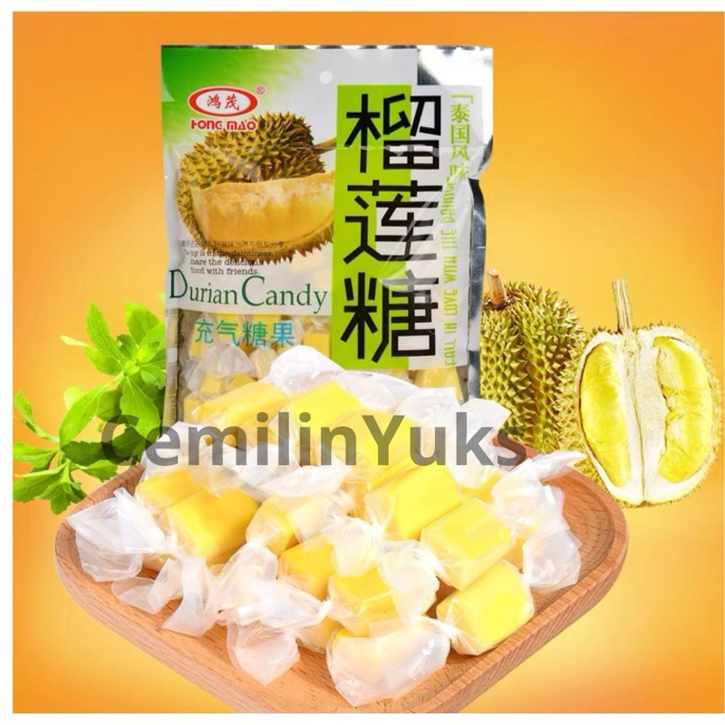 

Hongmao Durian Candy 350gr Permen Lunak Rasa Durian