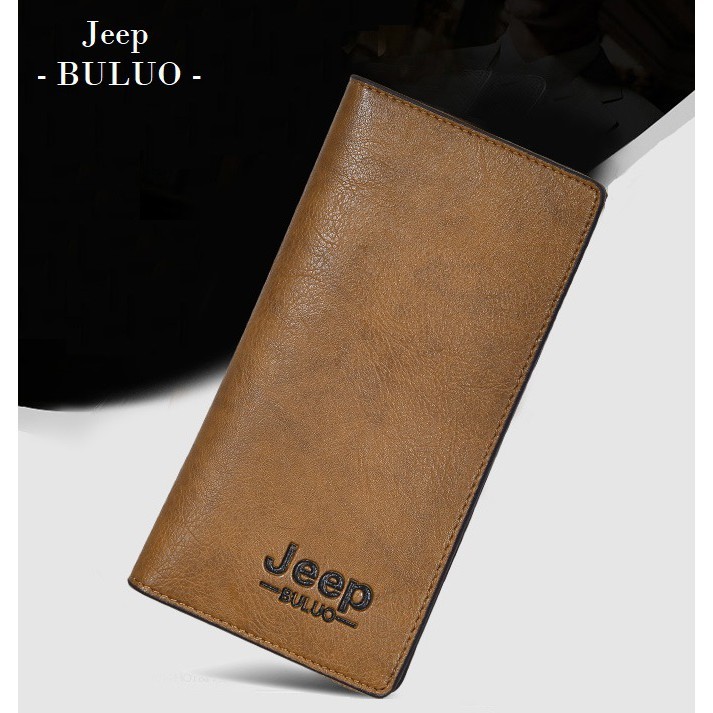 DOMPET PANJANG KULIT PRIA LIPAT TIPIS MURAH LONG WALLET COWOK JEEP BULUO LAKI LAKI