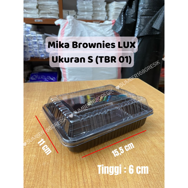 [25 pcs] MIKA BROWNIES LUX UKURAN S FOODGRADE PET HIPS | MIKA BROWNIES LUX TBR 01