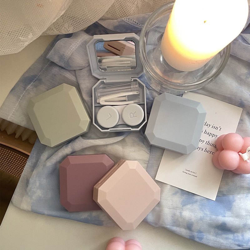 tempat softlens dengan cermin set capitan botol travel size lengkap dengan alat pasang kaca case len