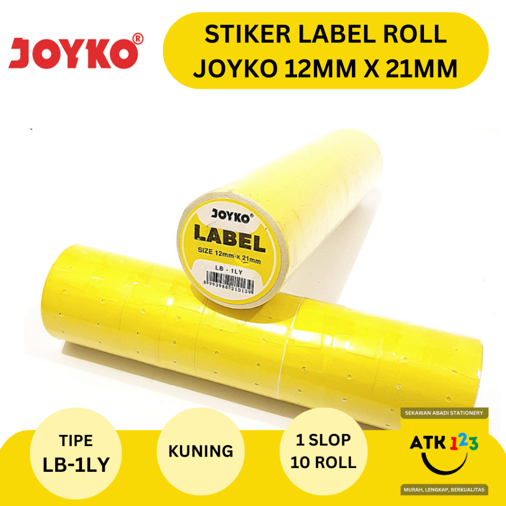 

Kertas Label Harga Joyko LB - 1LY Kuning (1 Baris / 10 Roll)