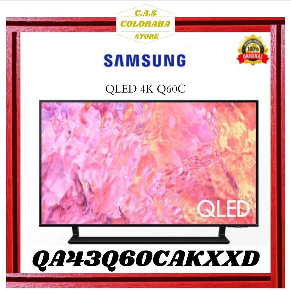 TV SAMSUNG 43Q60C SMART TV 43 INCH QLED 4K UHD QA43Q60CAKXXD QA43Q60C 43Q60 QLED SAMSUNG 43 INCH