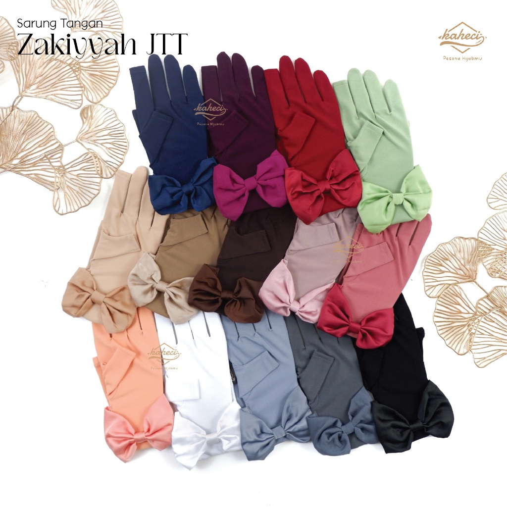 Sarung Tangan Touch Screen Muslimah Kaheci Zakiyyah JTT Sarung Tangan untuk Haji dan Umroh