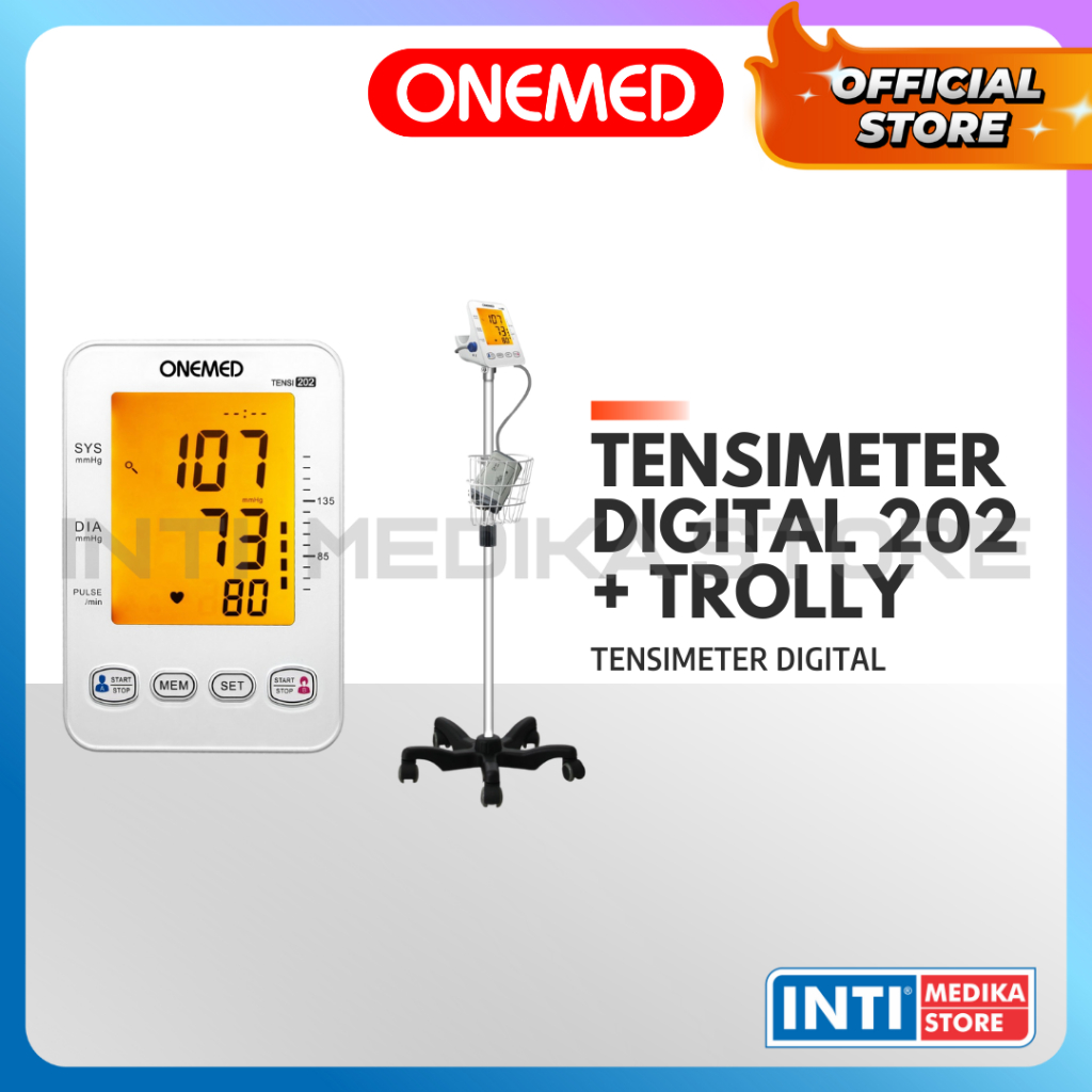 ONEMED - Tensimeter Digital 202 + Trolly | Tensi Pengukur Tekanan Darah