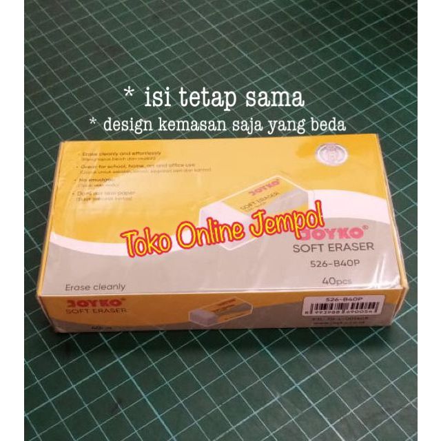 

Penghapus Joyko satuan PUTIH KECIL Eraser 526 B40P 690047 Stip ATK0755JY