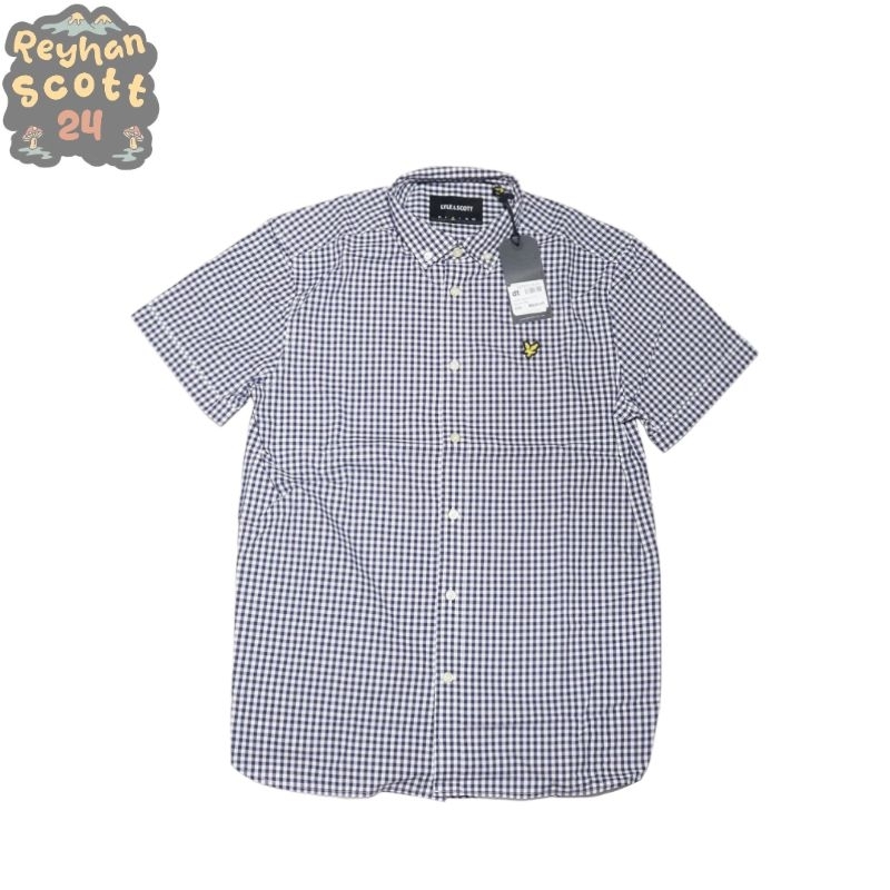 Lyle and Scott Gingham Shirt navy