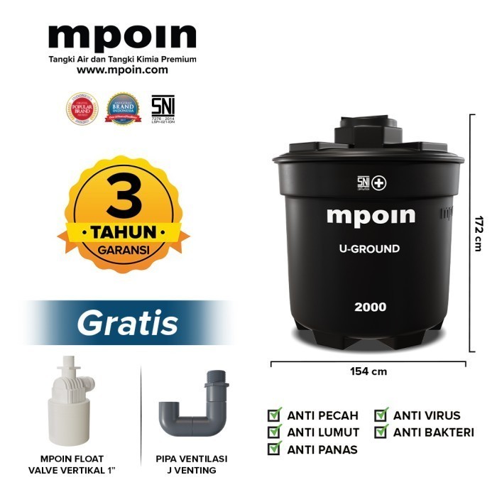 MPOIN SEPTIC TANK BIOPLUS/SEPTIC TANK PENGOLAHAN LIMBAH BIOPLUS 1000