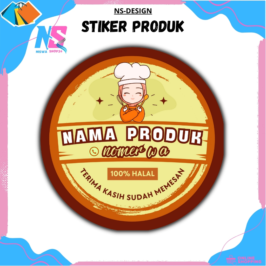 

Stiker produk kemasan makanan - cemilan gratis design - Stiker Label Makanan Custom - Sticker Label Makanan - Stiker Kemasan