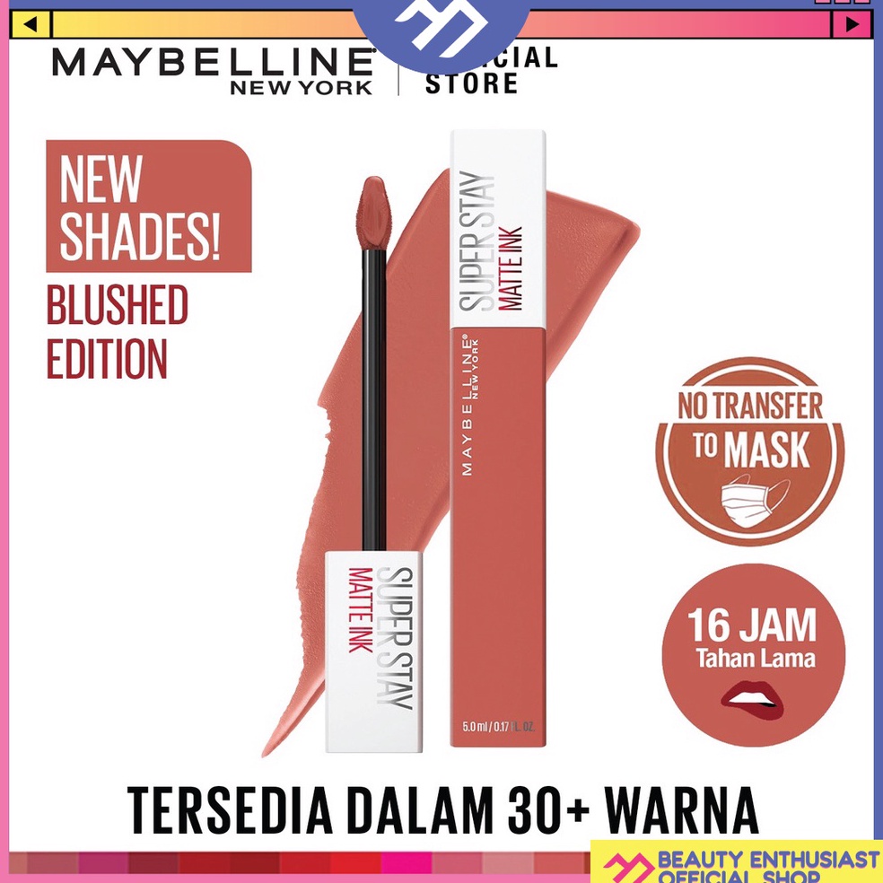 ART H37X  Beauty Enthusiast Maybelline Superstay Matte Ink Liquid Matte Lipstick Make Up  Lip Cream