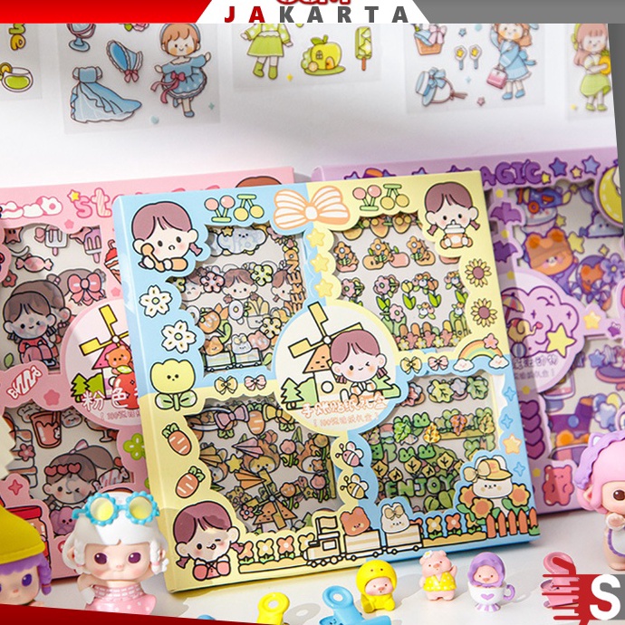 

FSASH SALE OSM JKT 5576 Stiker Set 1 lembar Sticker Box Stiker Set Aesthetic Dekor Buku Sticker Motif Kartun Korea Lucu Anti Air