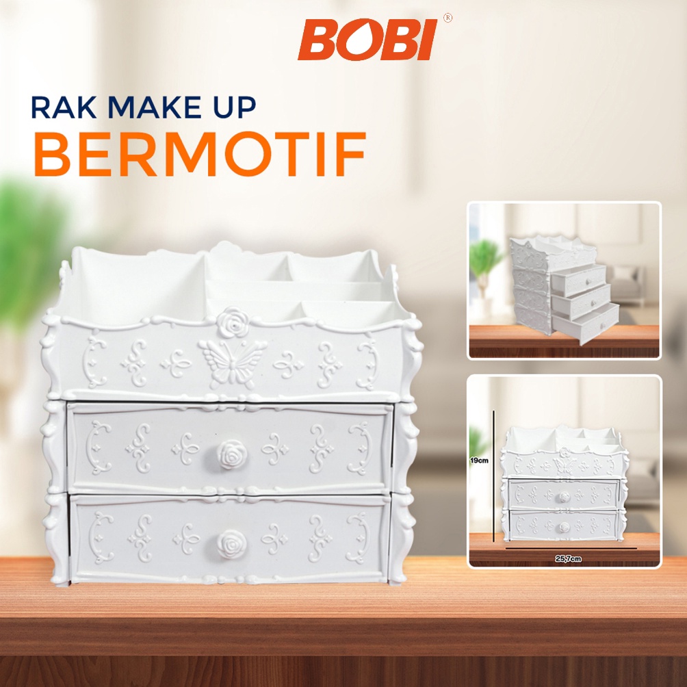 ART D66A Rak kosmetik kode 998  Rak make up susun 2 laci dan 3 laci  Rak Kosmetik tempat make up can