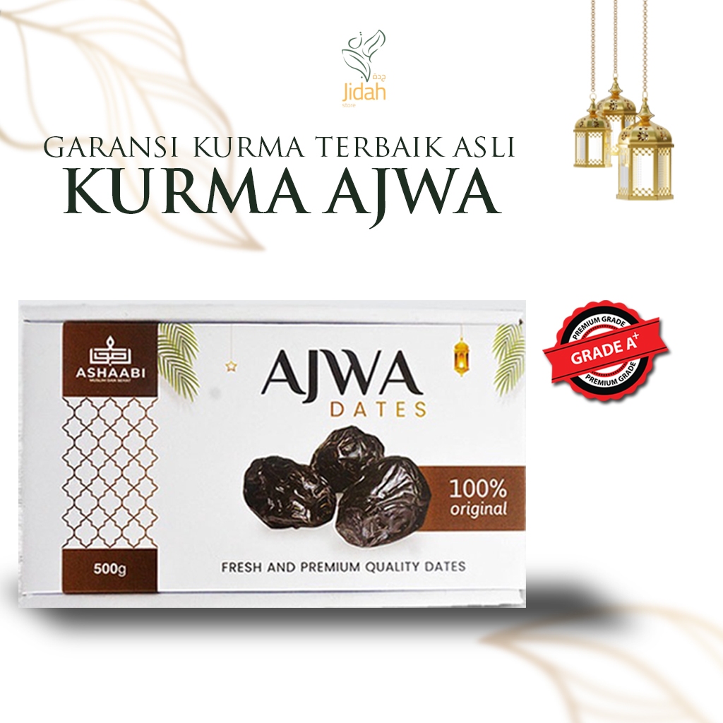 

Kurma Ajwa Madinah Premium Grade A Jumbo Kurma Ajwa Kotak Original kurma Nabi asli