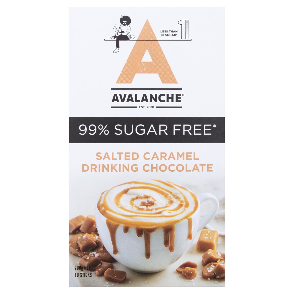 

Avalanche 99% Sugar Free Salted Caramel Drinking Mix | 10 pack
