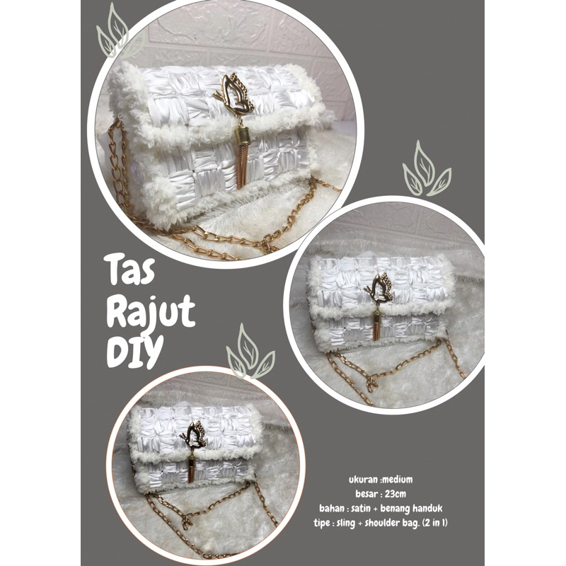 DIY TAS RAJUT KOMBINASI