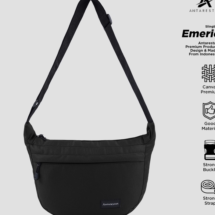 Diskon Tas Selempang Pria Premium ANTARESTAR EMERIE  Slingbag Pria Wanita ANTARESTAR Tas Selempang