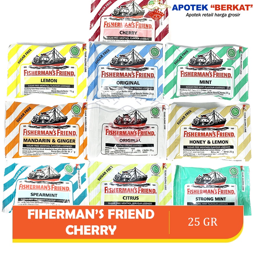 

88 Promo Brand Permen Fishermans Friend Original 25 gram Aneka Rasa Fishermen