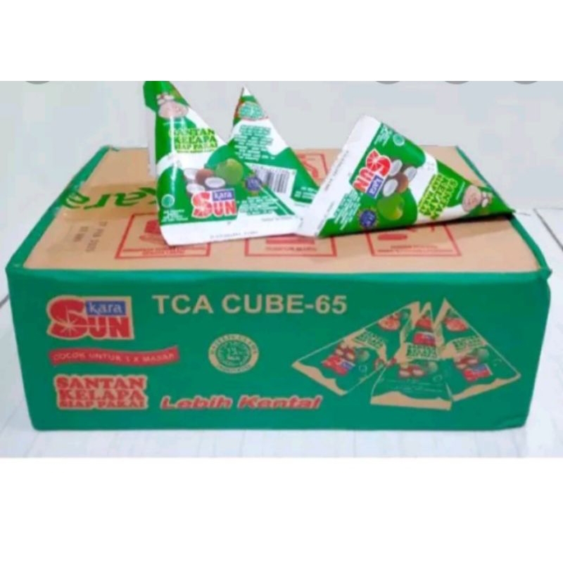 

super Sun kara santan kelapa 65ml isi 18 dan 1dus isi 36 pcs