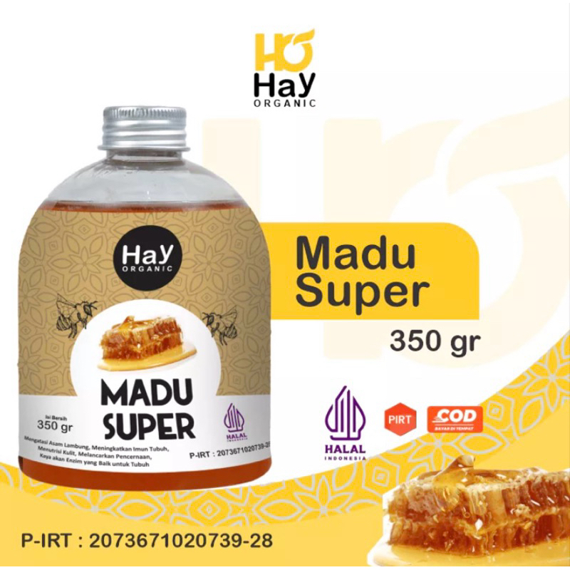 

HayOrganic Madu Hutan Asli 350gr - Madu Hutan Kalimantan Gholiban Kualitas Super - Murni Raw Honey 100%