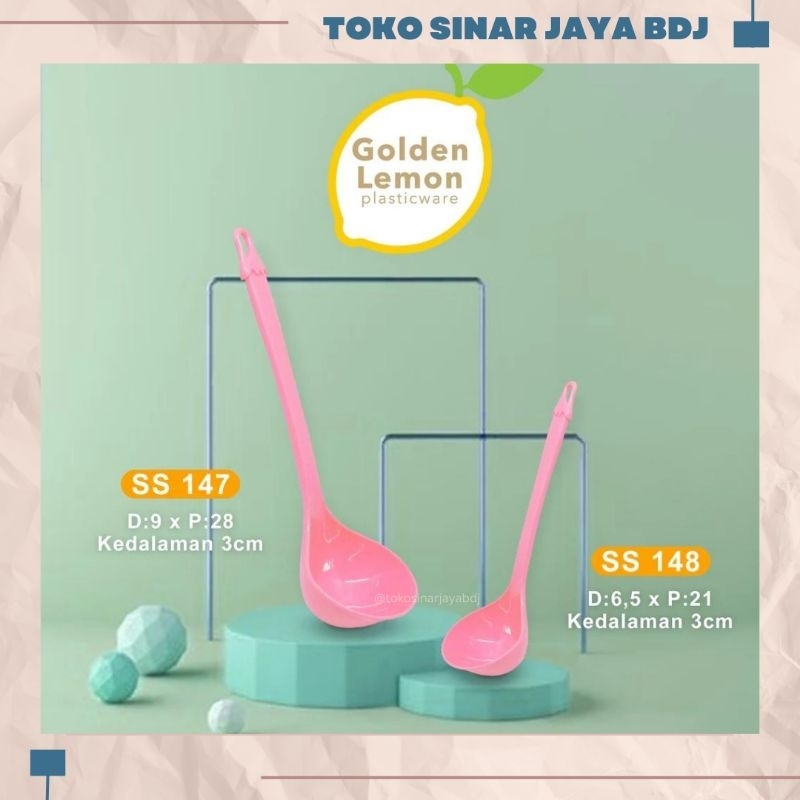 [SJ] GOLDEN LEMON SENDOK SOP KECIL SS-148 & BESAR SS-147