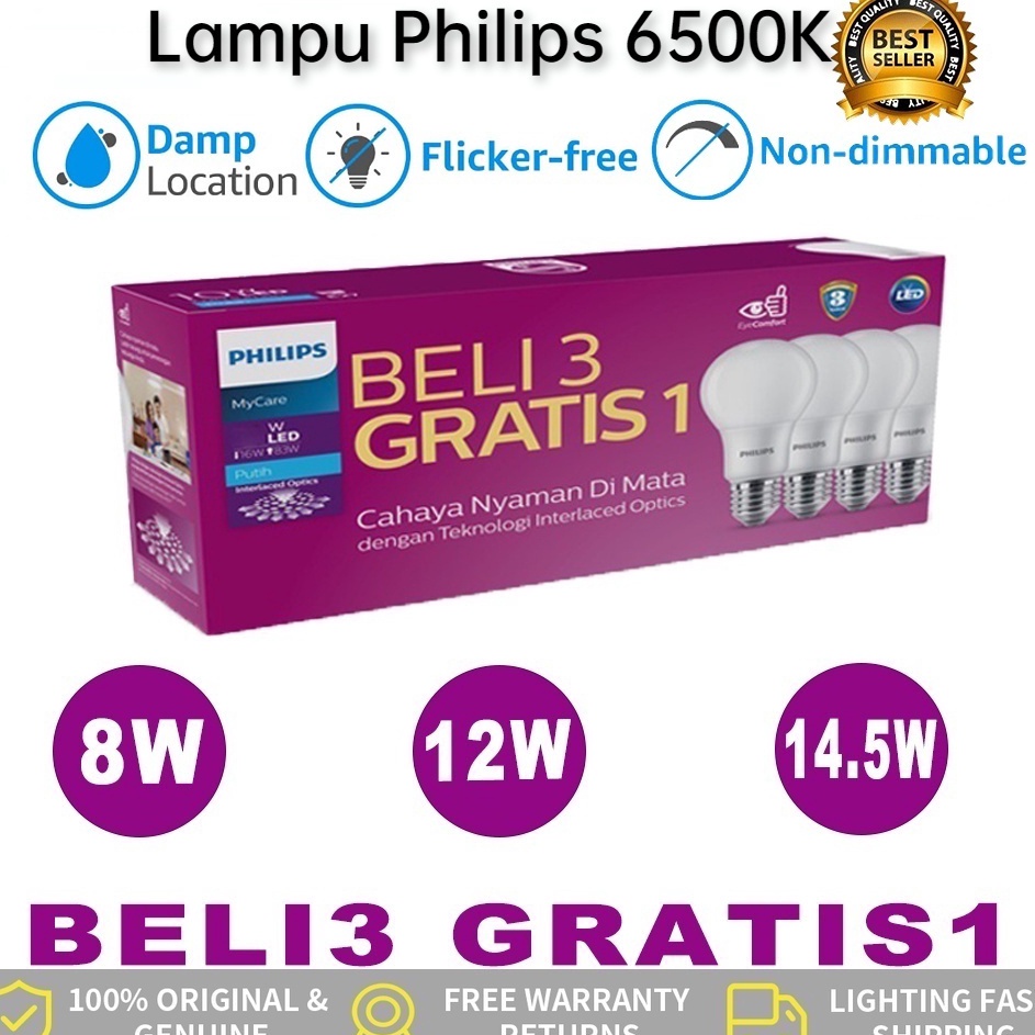 xv 1 ORI Lampu Philips 8W 12W 14W 145W lampu led philips 8watt 12watt 14watt 145watt MultiPack Phili
