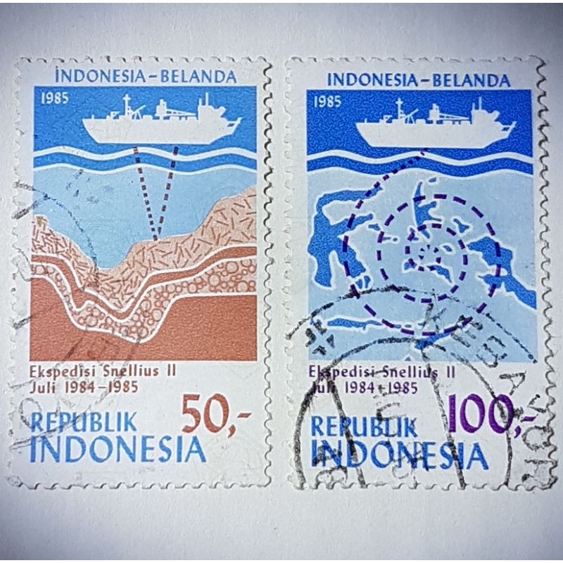 

Perangko Langka Expedisi Snellius 2 Indonesia Belanda Murah Set 2 pc