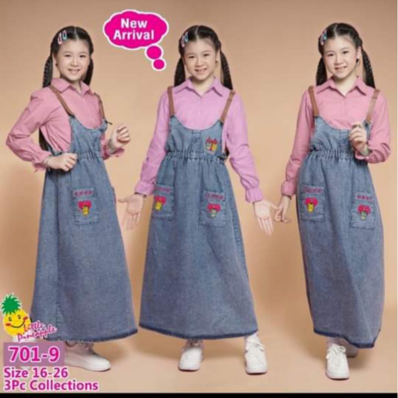 overall remaja branded || gamis jeans remaja