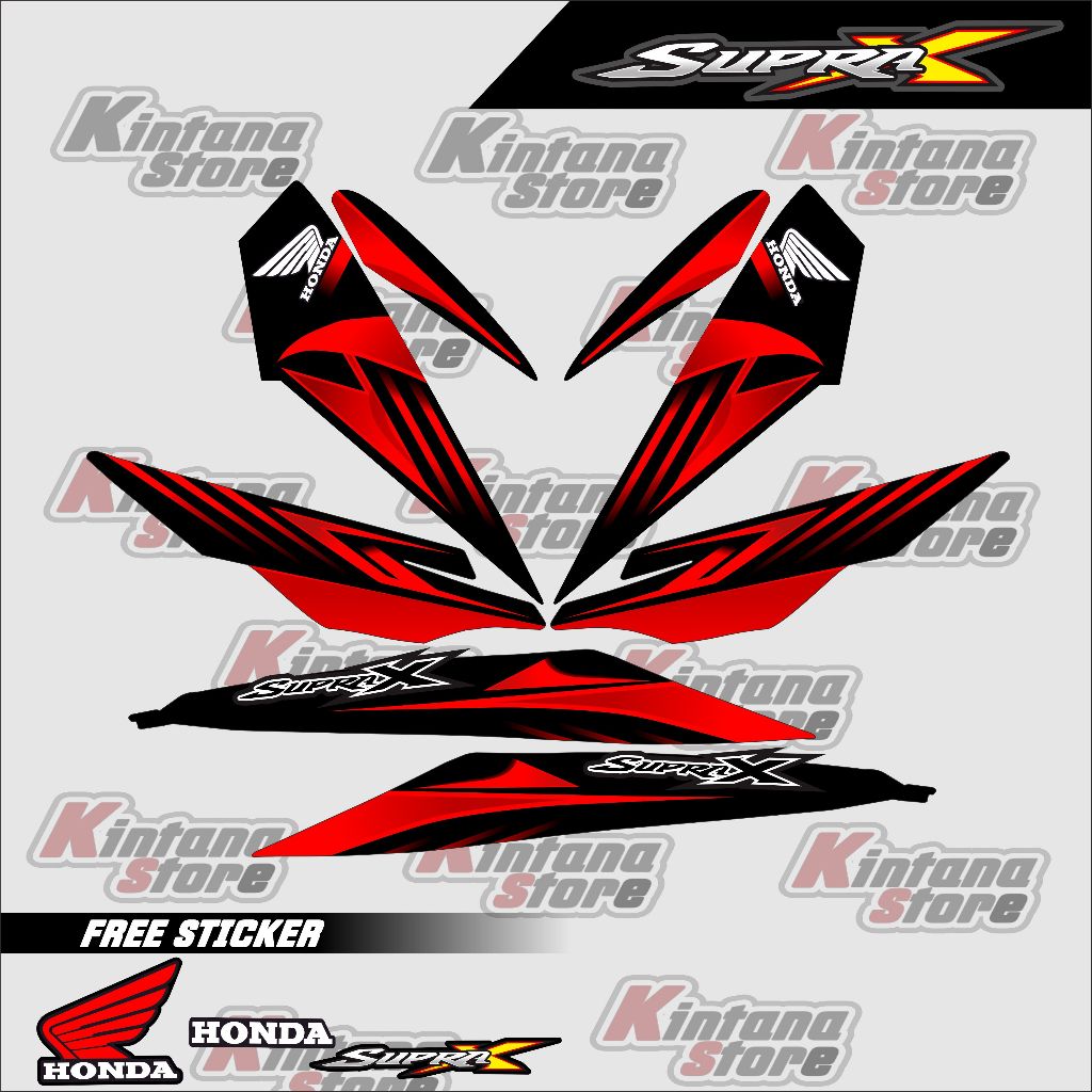 Striping List Variasi Supra X 125r / Supra 2008 / Supra X 125 /  Striping Variasi  Supra/speda motor