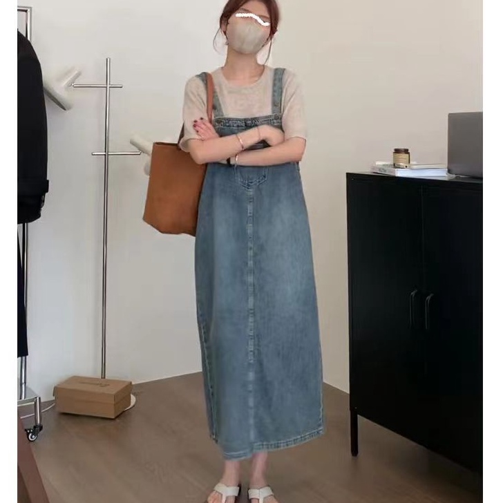 HOT SALE Overall Jeans Wanita Oversize Kulot Dress Denim Korean Casual Overall Jumpsuit Wanita