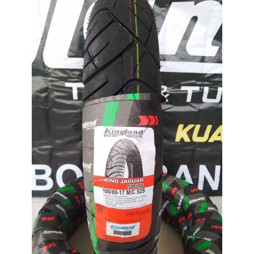 Ban Tubeless Kingland Jaguar 100/80 ring 17 Ban motor Sport bebek Vixion Ninja Supra GTR  CBR