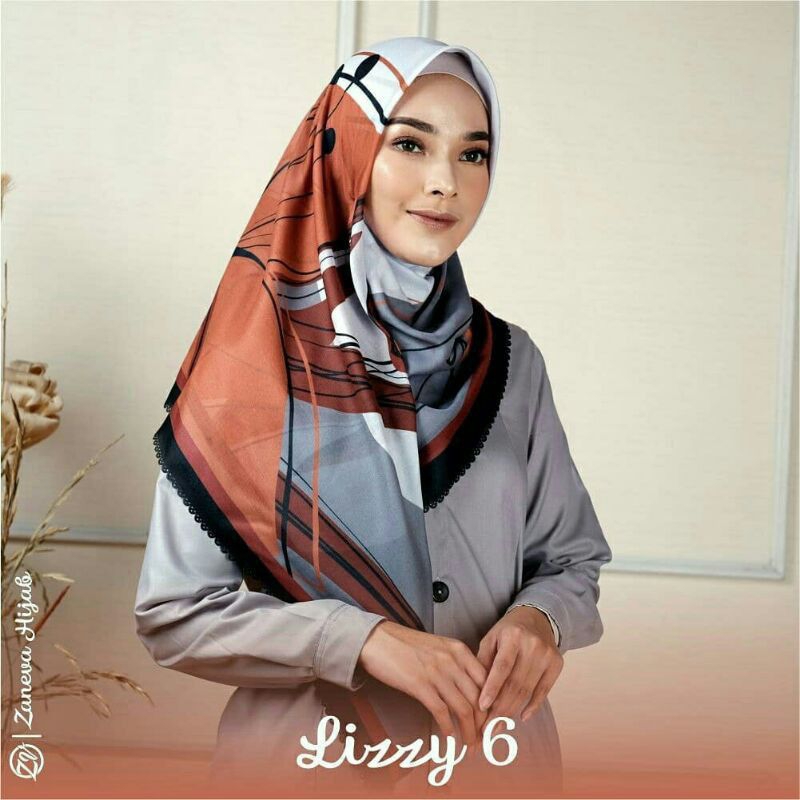 zaneva hijab voal motif lasercut - lizzy 6