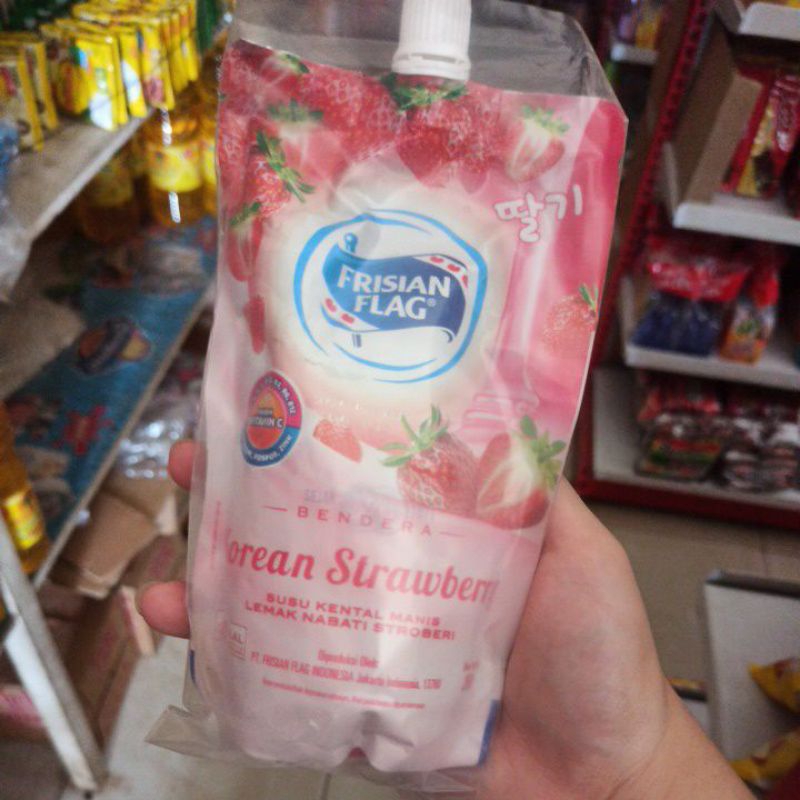 

Frisian Flag Bendera Kental Manis Korean Strawberry 260gr