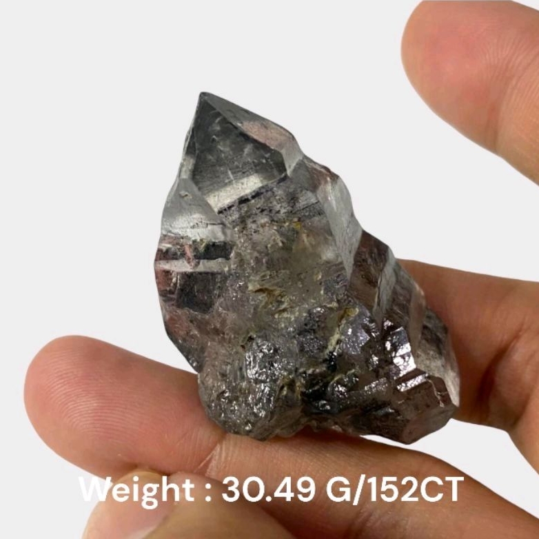 RareNatural Black Herkimer Diamond Double Terminated Top Quality ZZR-86