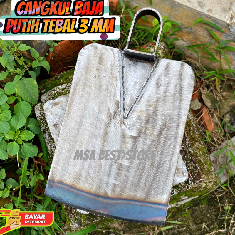 Cangkul Sawah anti lengket Baja Putih - Cangkul Sepuh Siap pakai - Cangkul berladang berkebun