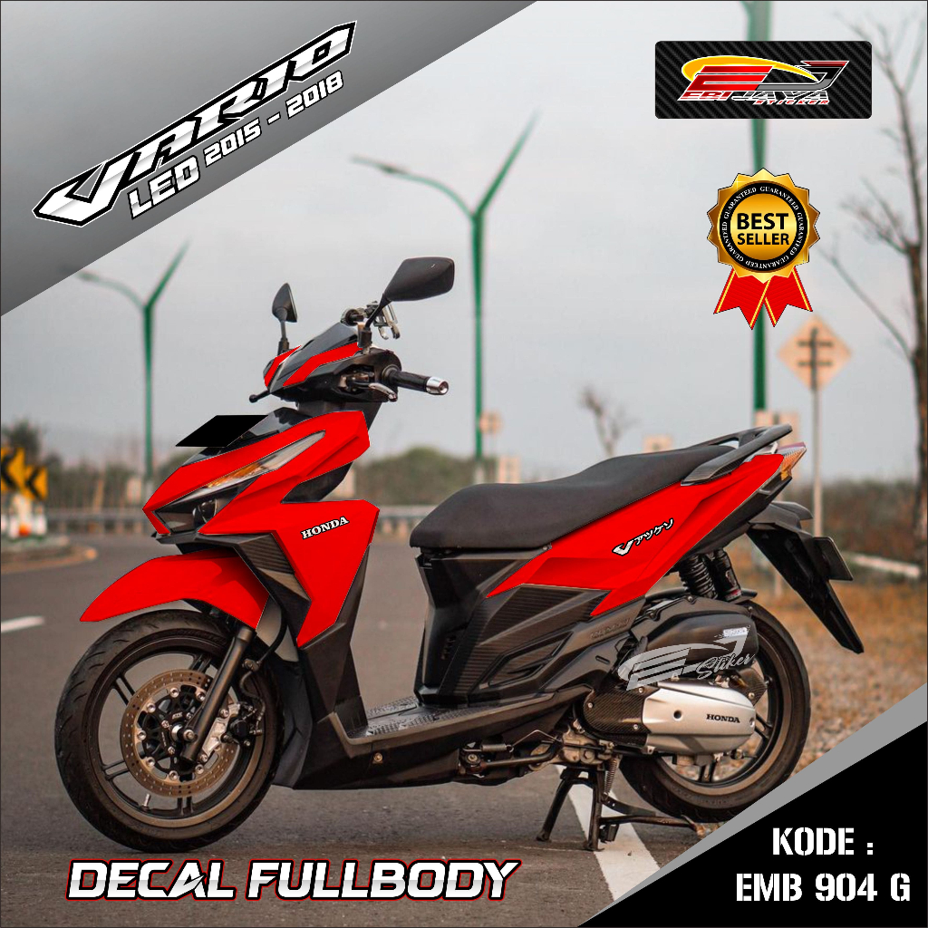 STIKER DECAL MOTOR VARIO 125 FULL BODY SIAP CETAK-STIKER VARIO FULL BODY GRATIS CUSTOM NAMA-EMB904