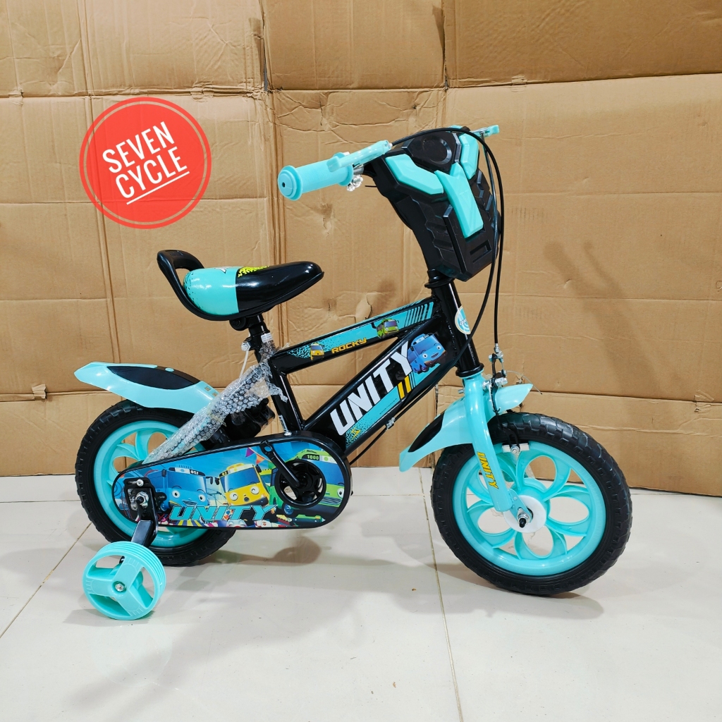 Sepeda BMX anak  UNITY TAYO Rocky & UNITY GOLDEN 12inch Eva ada music dan lampu