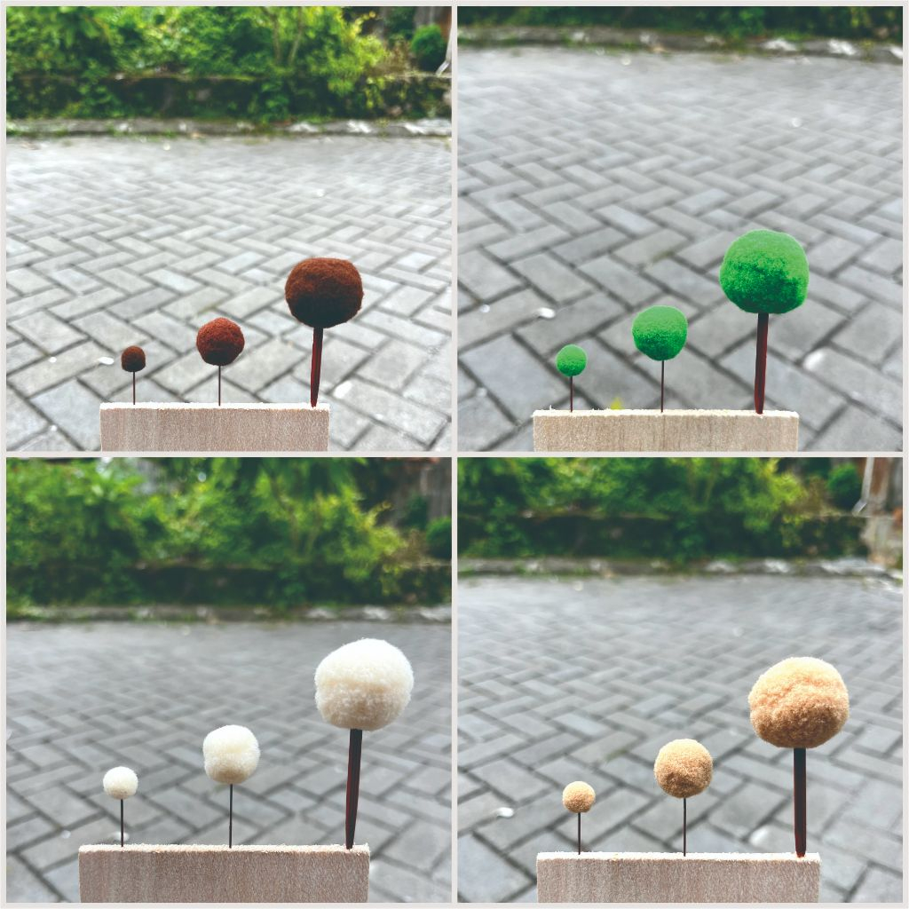 Miniatur Pohon Maket Bulat // Diameter 1CM
