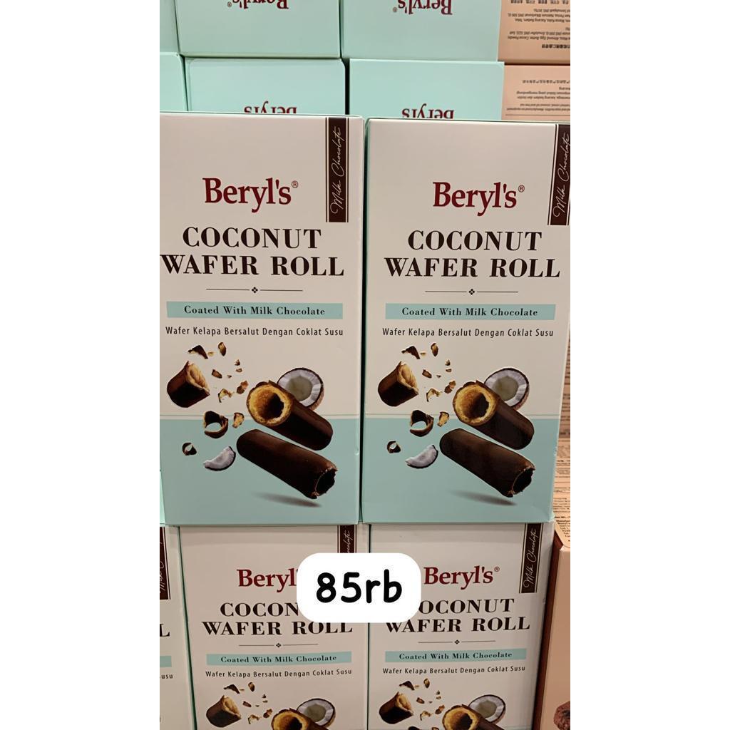 

BERYLS coconut wafer roll chocolate snack coklat cemilan import