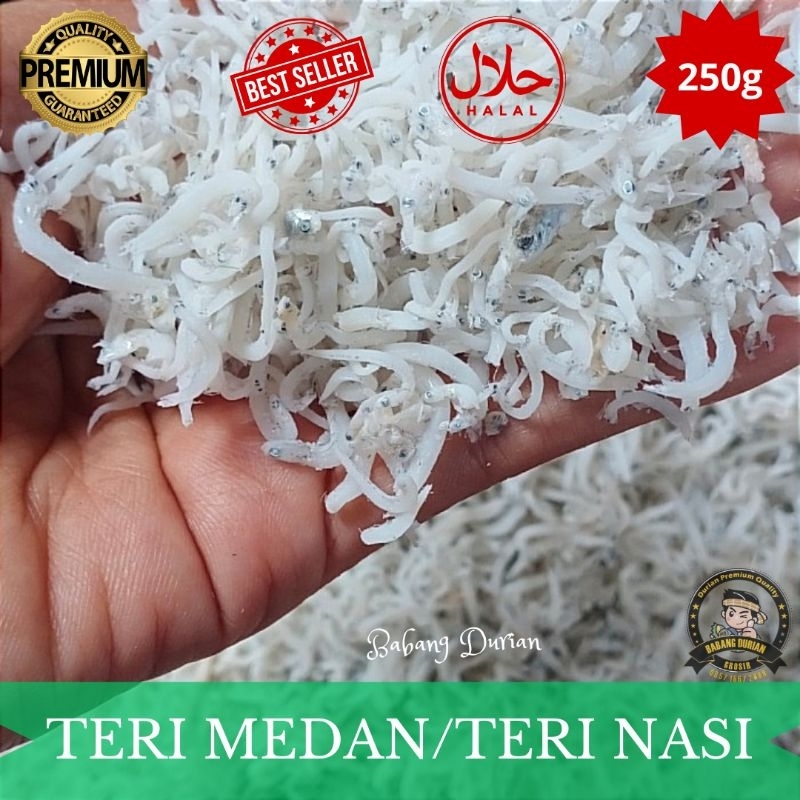 

IKAN TERI MEDAN 250GR/IKAN TERI NASI KAYA AKAN NUTRISI BERSIH HALAL