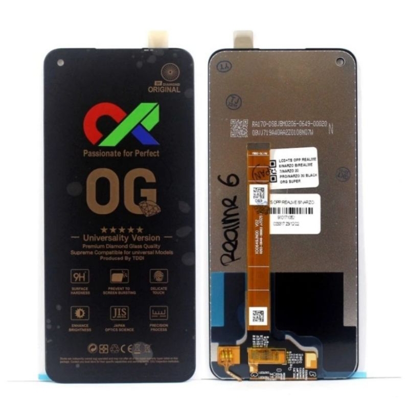 LCD REALME 6 HITAM ORIGINAL