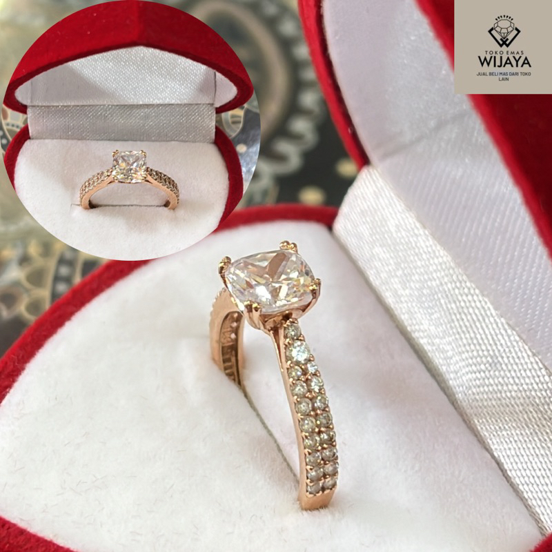 2.1 gram emas asli cincin model soliter emas 700