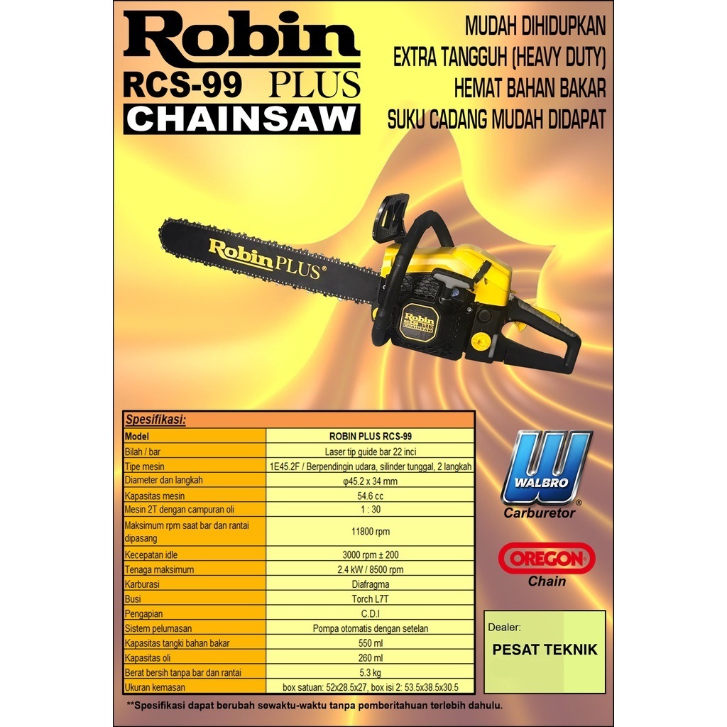 Gergaji Mesin Robin RCS-99 Plus Chainsaw