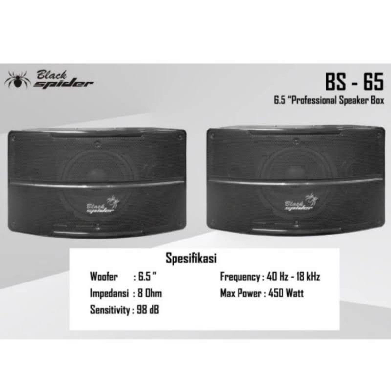 Black Spider Speaker pasif blackspider 6 inch Black Spider BS 65 BlackSpider bs 65 black spider