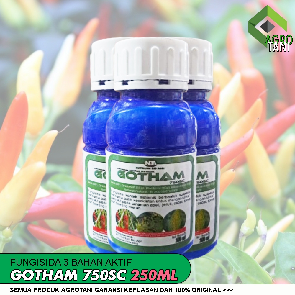 Fungisida 3 bahan aktif Gotham 750SC 250ml | Fungisida Anti patek Gotham 750SC | Fungisida sekelas a
