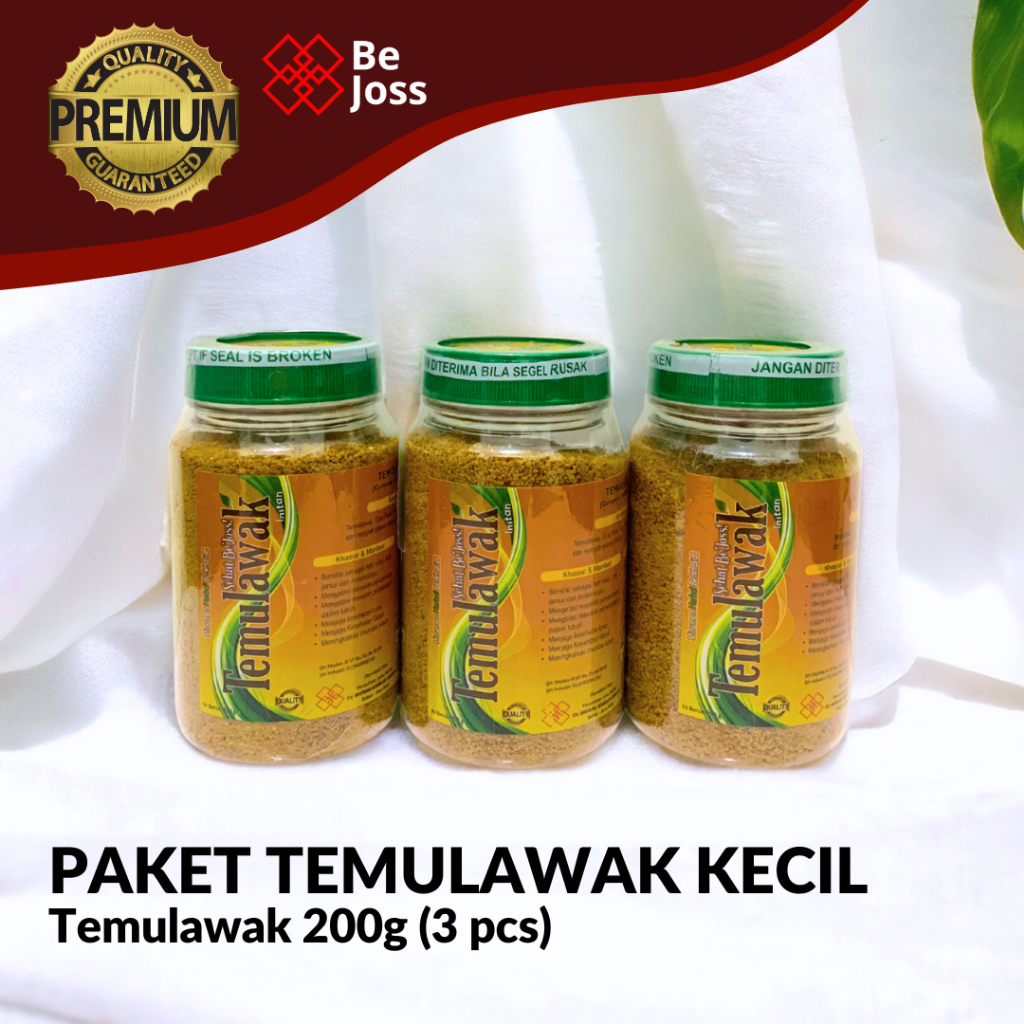 

Paket Be Joss Temulawak Kecil 3pcs | 200g | Jamu Herbal