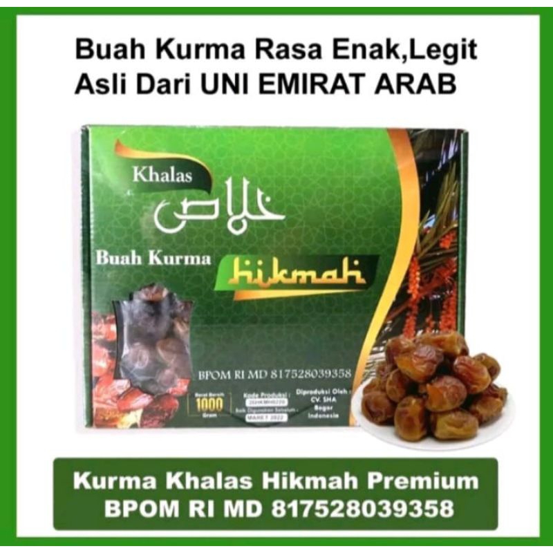 

kurma Khalas hikmah 1 kg/kurma Khalas