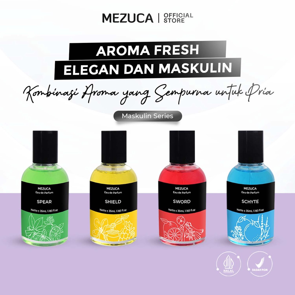 Harga TermurahDapat 4 Botol Parfum MASKULIN SERIES Mezuca Eau de Parfume Original